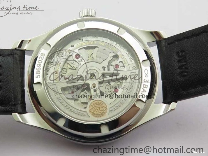 MIROTIME 0112 TimelessDesign Portuguese IW358304 ZF 1:1 Best Edition SS Blue Dial on Leather Strap A 7078